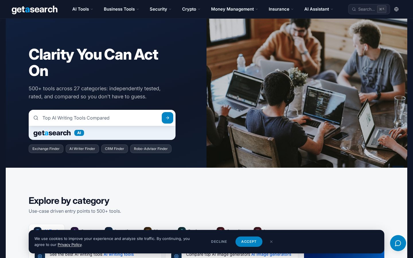 GetASearch.com homepage preview